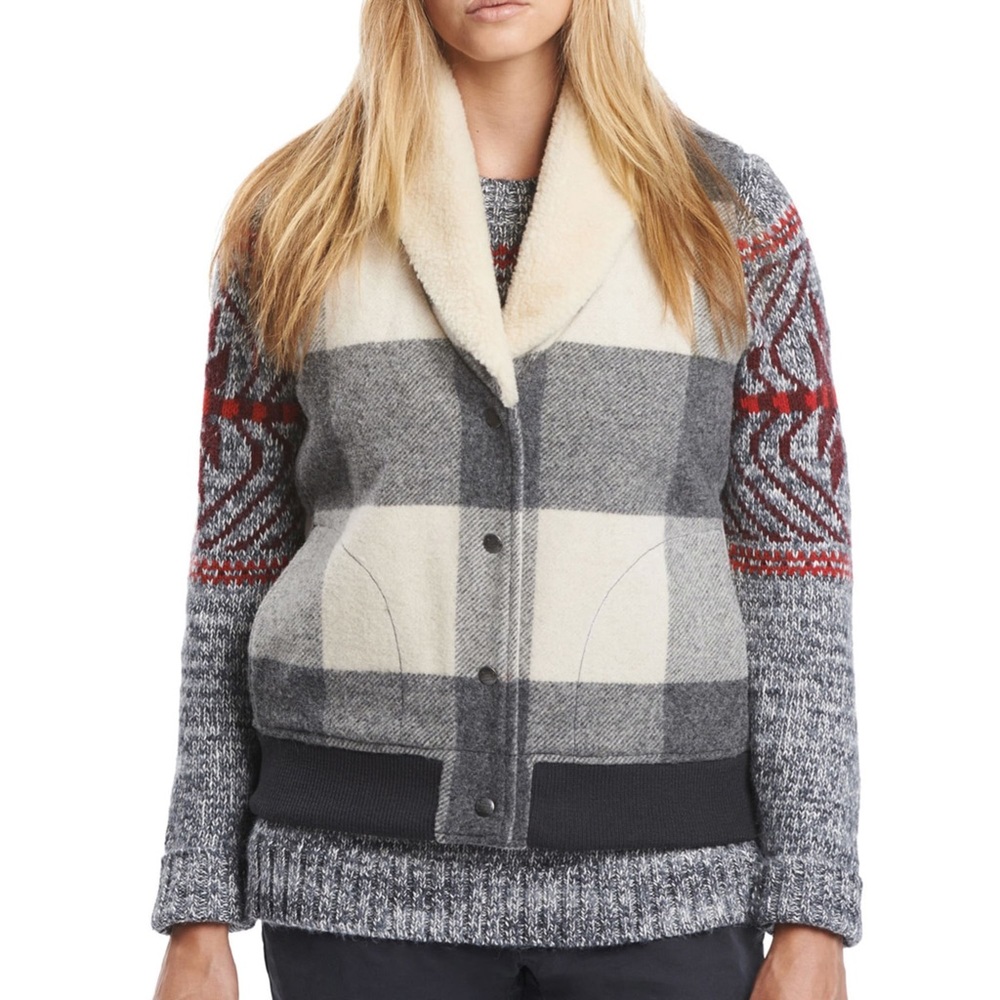 Woolrich Women's Giant Buffalo‎ Wool Vest Sz L